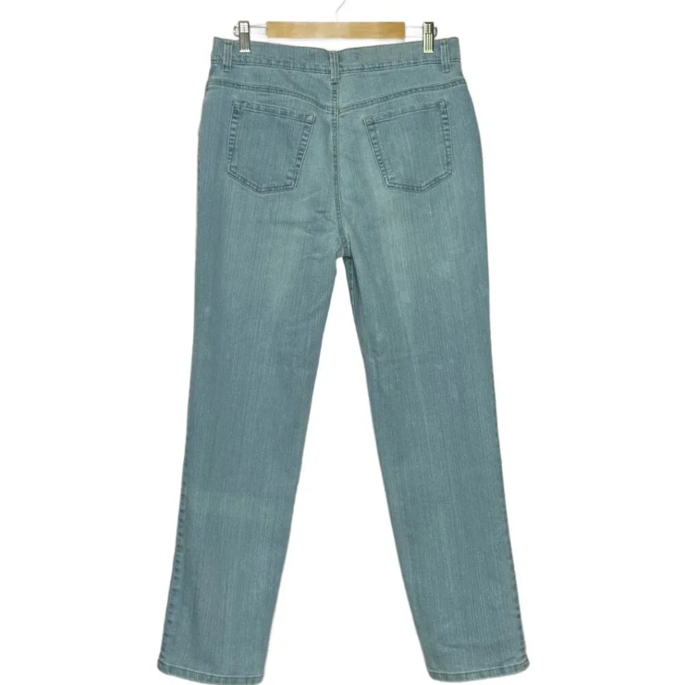 👖Gloria Vanderbilt Amanda Classic Straight Jeans Lucca (Light Blue) Size 12 - Picture 4 of 11